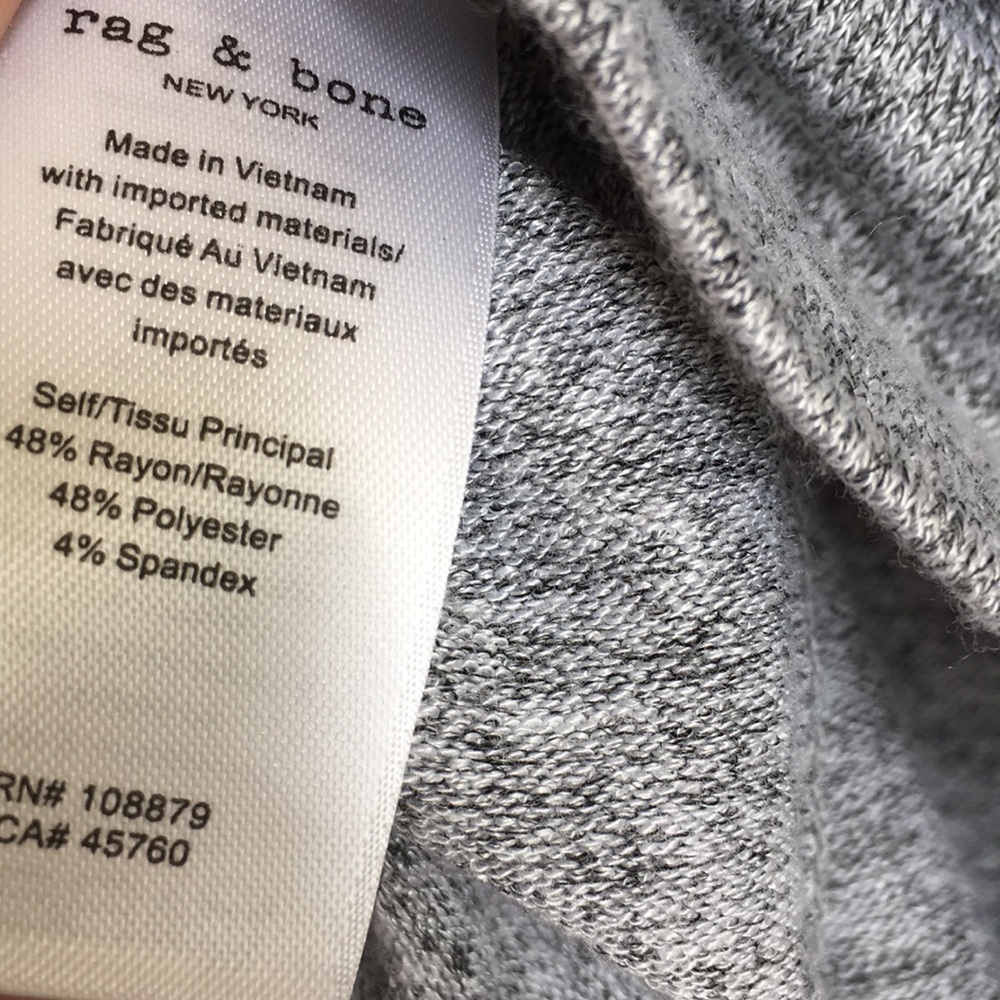 Rag & bone Light Grey Theo Long Sleeve Tee - Picture 13 of 13